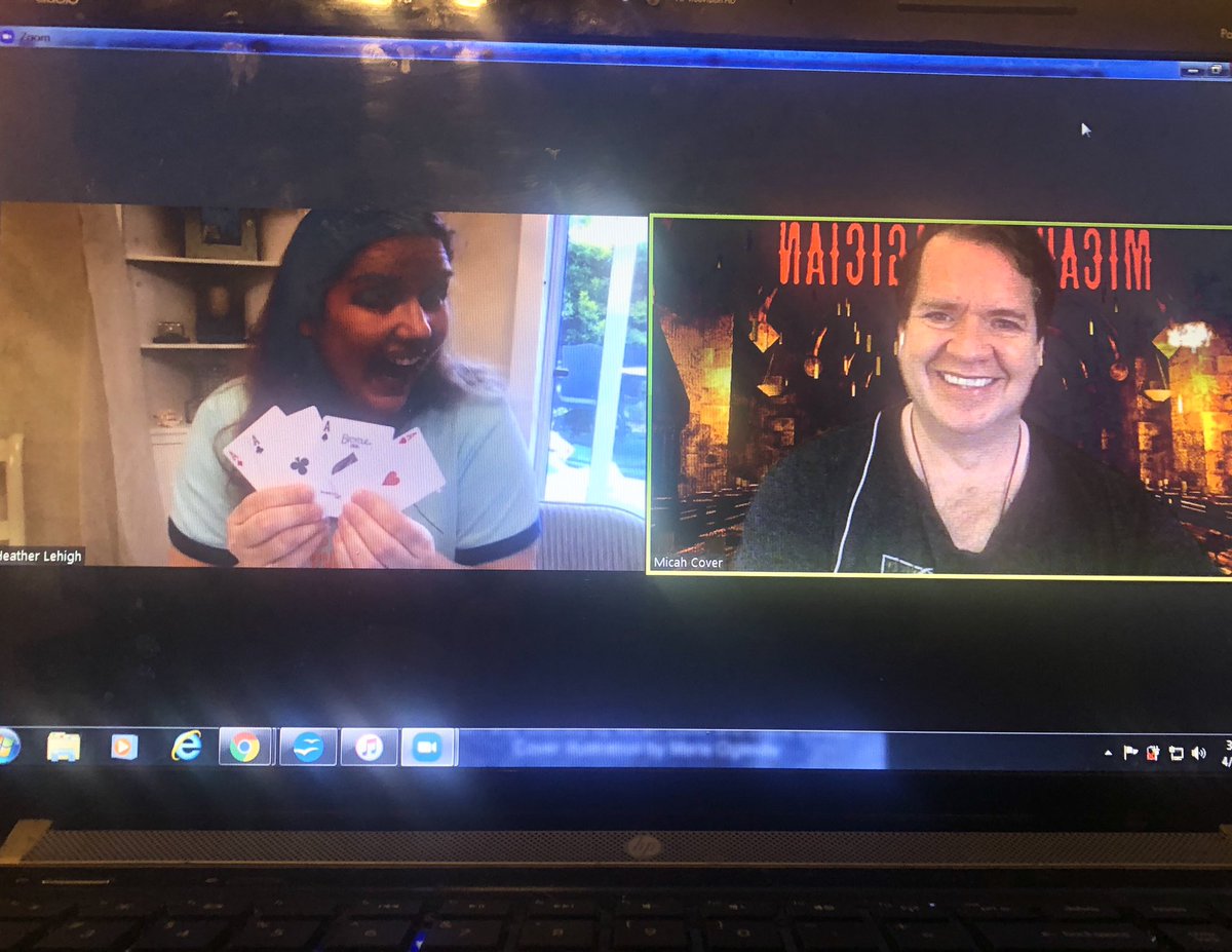 MicahCover's tweet image. SO PROUD of teacher actress extraordinaire Heather Lehigh for KILLING Deal of Fourtune on her 1st attempt under a ticking clock. 
Well done, Heather. Hope to see you again soon. 
Pay-What-You-Can Zoom Magic Lessons still available. DM me for details 
#magiclessons
#onlinelessons