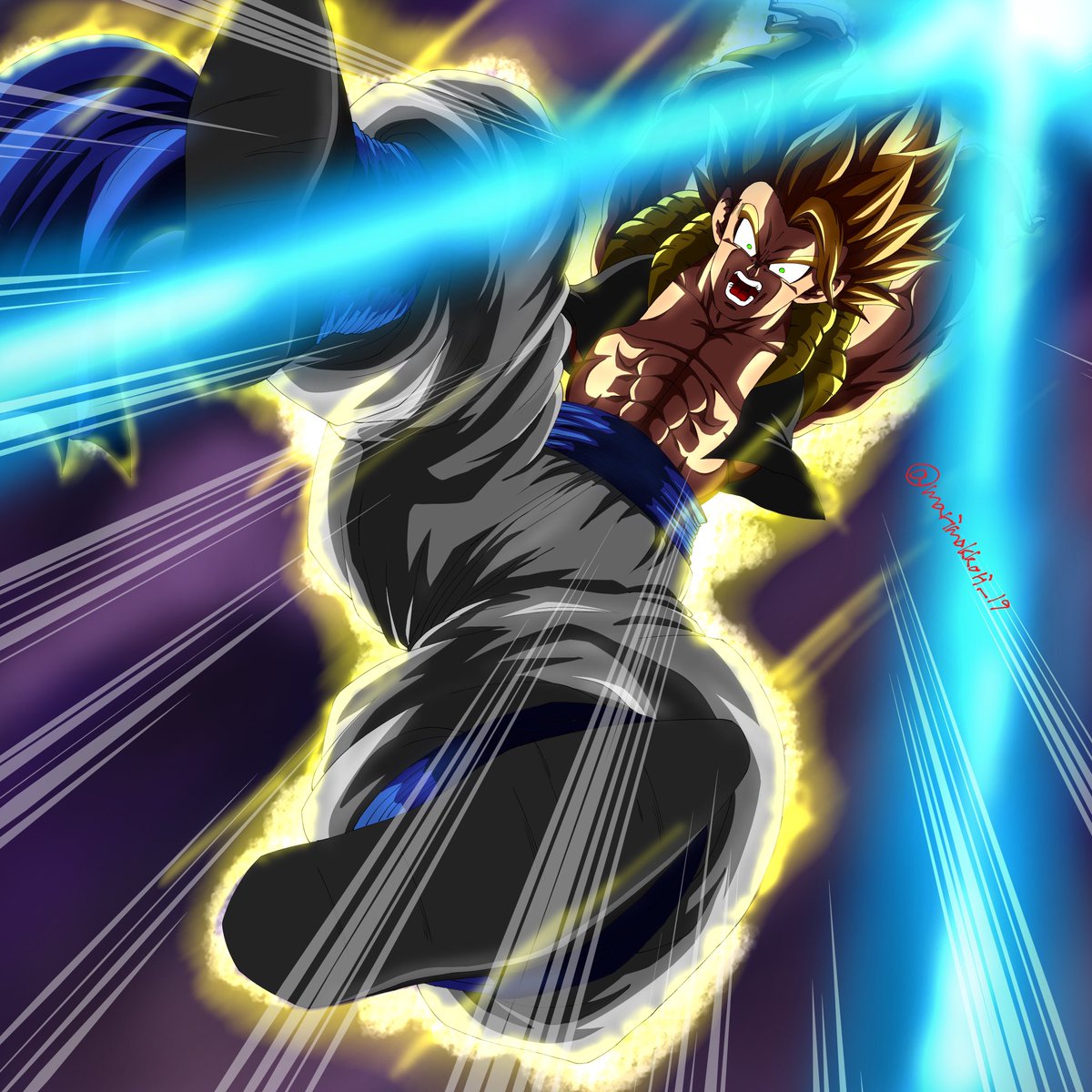 エビ Skeb募集中 完成しました スターダストフォールを放つ超サイヤ人ゴジータです 初めての構図で難しかったですが 自分の満足いく結果になって良かったです ドラゴンボール ゴジータ T Co F03dc2blvi Twitter