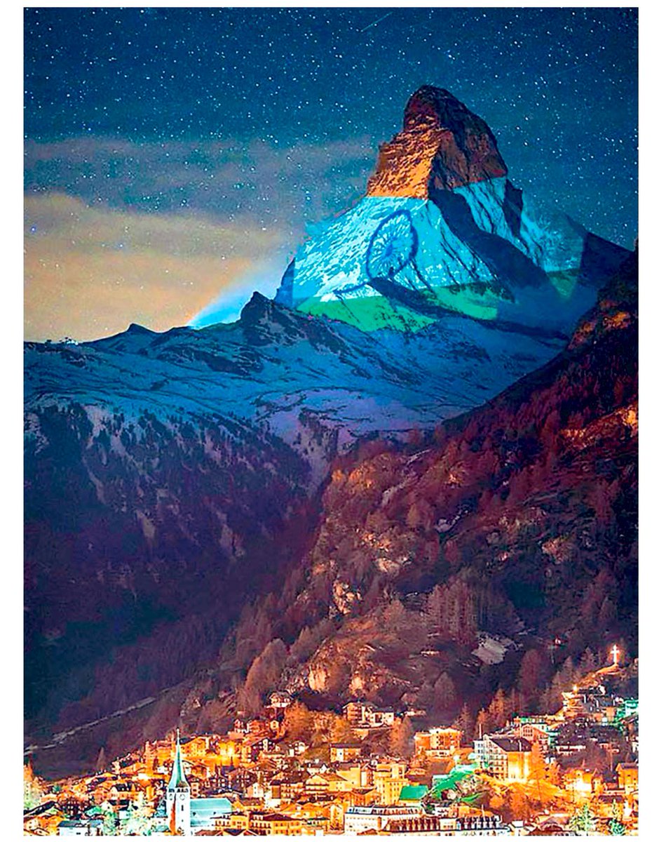 Thank you Switzerland 🇨🇭 especially Zermatt for showing solidarity for India 🇮🇳 in its fight against the Covid-19 Pandemic . Never thought I would see Matterhorn is Tricolours . Very Touching Gesture. Thank you for the love . INDIA  @zermatt_tourism @MySwitzerland_e #Matterhorn
