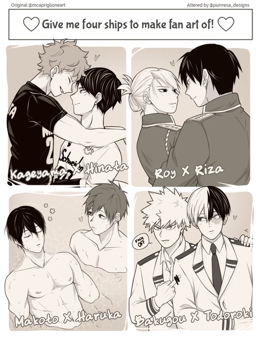 I've finished!! I decided to fill 2 of these in the end ;v;

#fourships #fourshipschallenge 