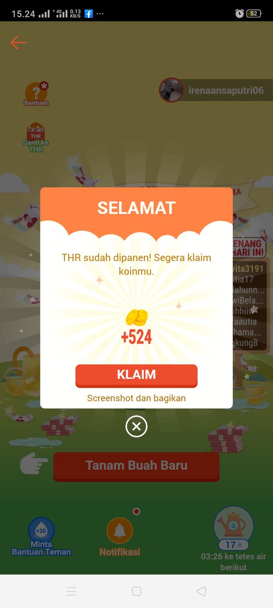ansa_irena's tweet photo. asikk panen lgi, semangat bismillah @ShopeeID  #ShopeeTanamTHR10M https://t.co/gLKxgFpwiB