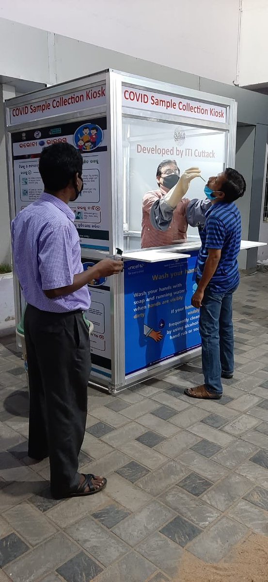 Sample Collection Cabin Walk-in Kiosk for collection of samples for coronavirus testing has ...