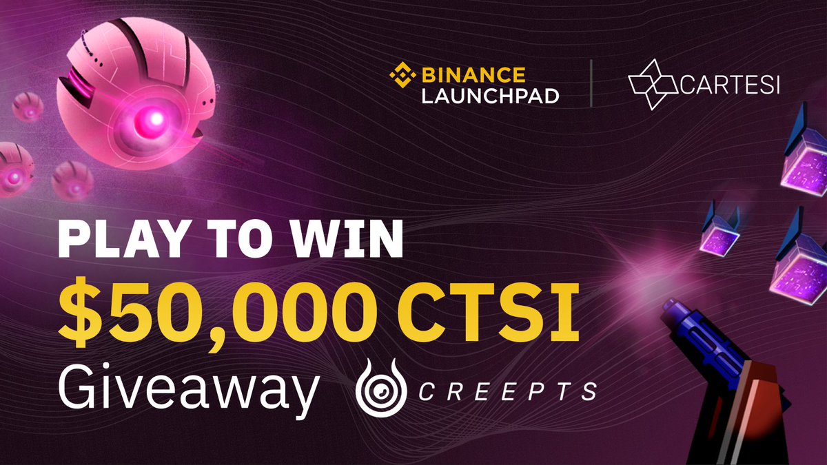 cartesiproject's tweet image. Round 2 of the Creepts + #Binance $50,000 gaming tournament is now live! 

Good luck everyone and have fun!

Make sure to review the rules, rewards and instructions for the game: creepts.cartesi.io/contest/binanc… 

@binance #Cartesi #CTSI #Gaming #Tournament