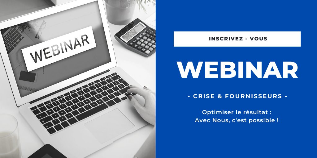 Qwead_PBG's tweet photo. "CRISE &amp; FOURNISSEURS : Optimiser le résultat."  ➡️ #WEBINAR de 30min 📆 22/04 ⌚️ 11H - INSCRIVEZ-VOUS PAR ICI >> https://t.co/v5iQe1LHf1 // #fournisseurs #takethelead #choosetoperform #data #analytics #financial https://t.co/o8vxCOXgAX
