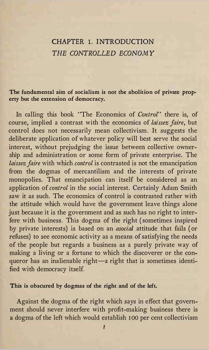 Abba Lerner, The Economics of Control, 1944.