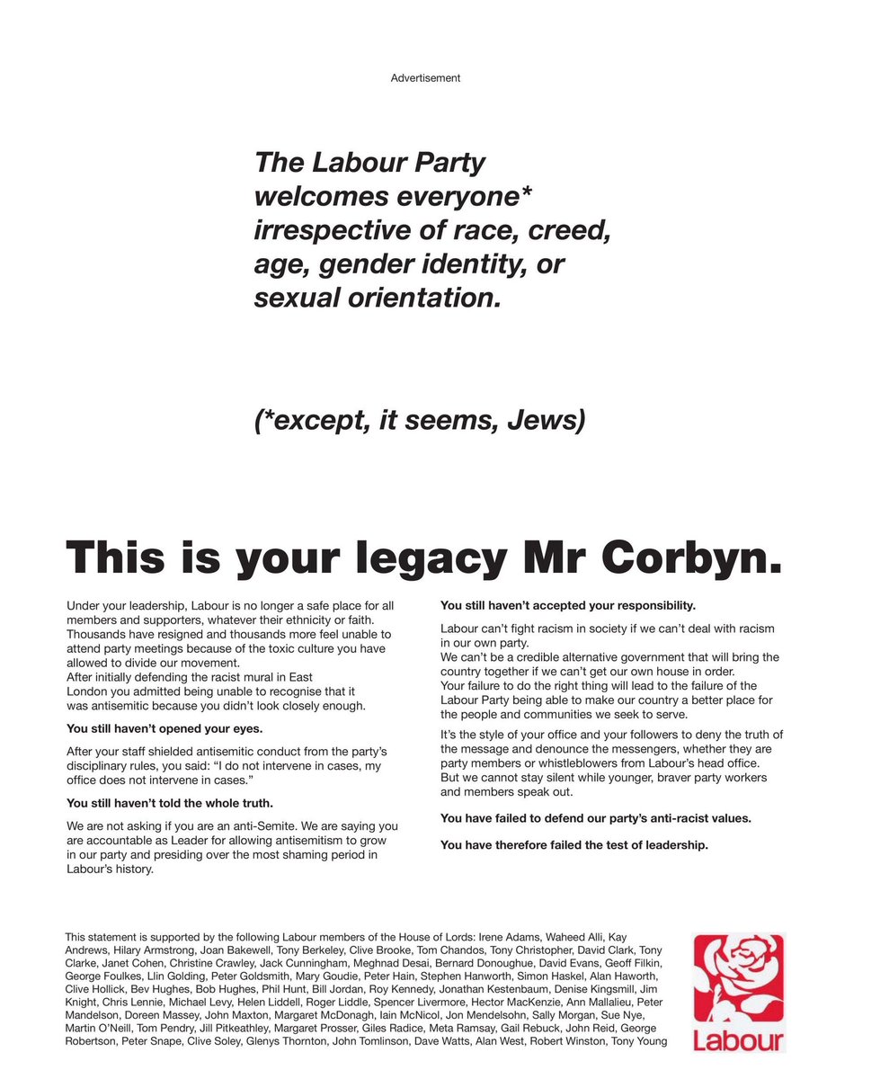 Clive Hollick gave Keir Starmer £50,000 in total for his leadership bid.Baron Hollick was one of the 67 Labour Peers who took out a full-page propaganda piece on the  @guardian claiming Jeremy Corbyn is "anti-semitic" https://www.theguardian.com/business/2005/may/13/executivesalaries.executivepay https://www.theguardian.com/business/2005/may/13/executivesalaries.executivepay