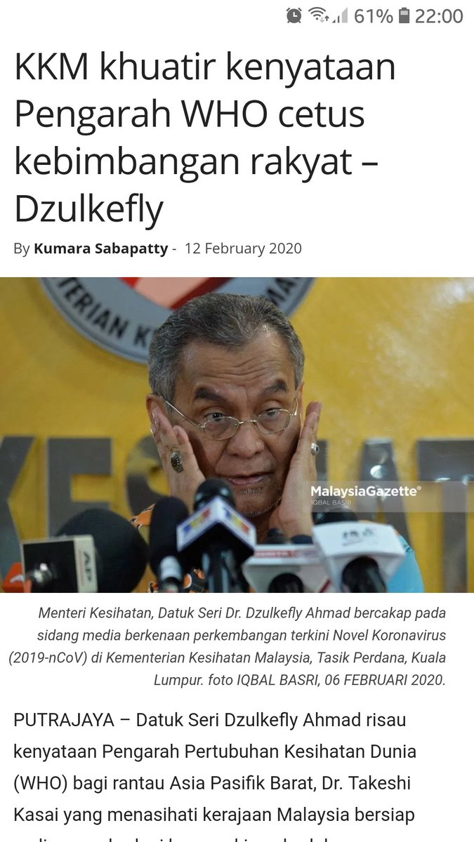 ismet_ulam's tweet photo. Bekas menteri ni biar betul.

31/1 - Dia yang pengerusikan J/W bencana wabak. KDN adalah ahli.

12/2 - Dia sendiri yang remehkan amaran WHO.

12/2 - Dia sendiri yang kata takde keperluan nak tangguh aktiviti melibatkan orang ramai.

Lepas tu ada hati nak salahkan KDN? 🤦🏻‍♂️ https://t.co/5lN7o8rTwm