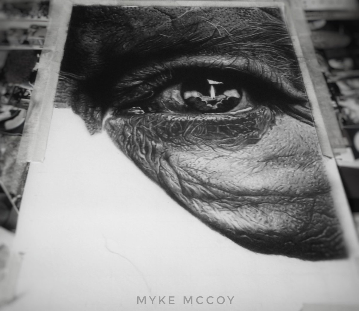 mccoy_myke's tweet photo. So far in this quarantine, i've been working on this drawing "Behold What You See".. In essense, never loose sight of your dreams because they are "real".. Keep on holding on. 
#artwork #pencilpainting#pencildrawing #drawings#drawing #realism #ibexmasters https://t.co/cApyRfdgyr