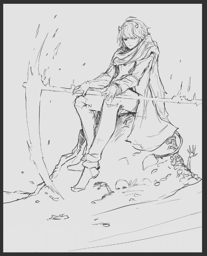 Forgot back then that I'd spend a whole session just greyscaling to get appropriate lighting; and a year later i'm just like "i only have 2 hrs of free time, lets just go straight to color, fuck it" 