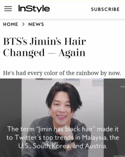 BTS's Jimin's Hair Changed — Again
