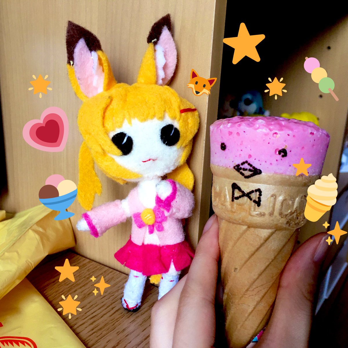 HanataPlush's tweet photo. 顔付いてるけど、みここちゃんどう思う？ https://t.co/QmNr4rINBR