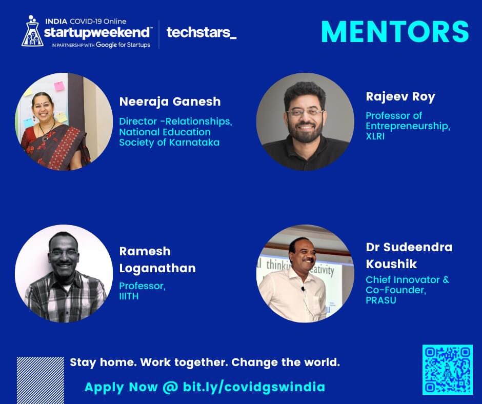 arunphilips's tweet photo. Today marks the culmination of 3 Days of @Techstars @StartupWeekend India #COVID19 Edition! 1000+ participants, 250 ideas submitted &amp; 100 teams formed! Watch the top 10 teams battle it out at Final Presentations: 5 PM IST/12 PM GMT #COVID19StartupWeekend 

https://t.co/8GRQZs10cu https://t.co/7By0u6Sk52