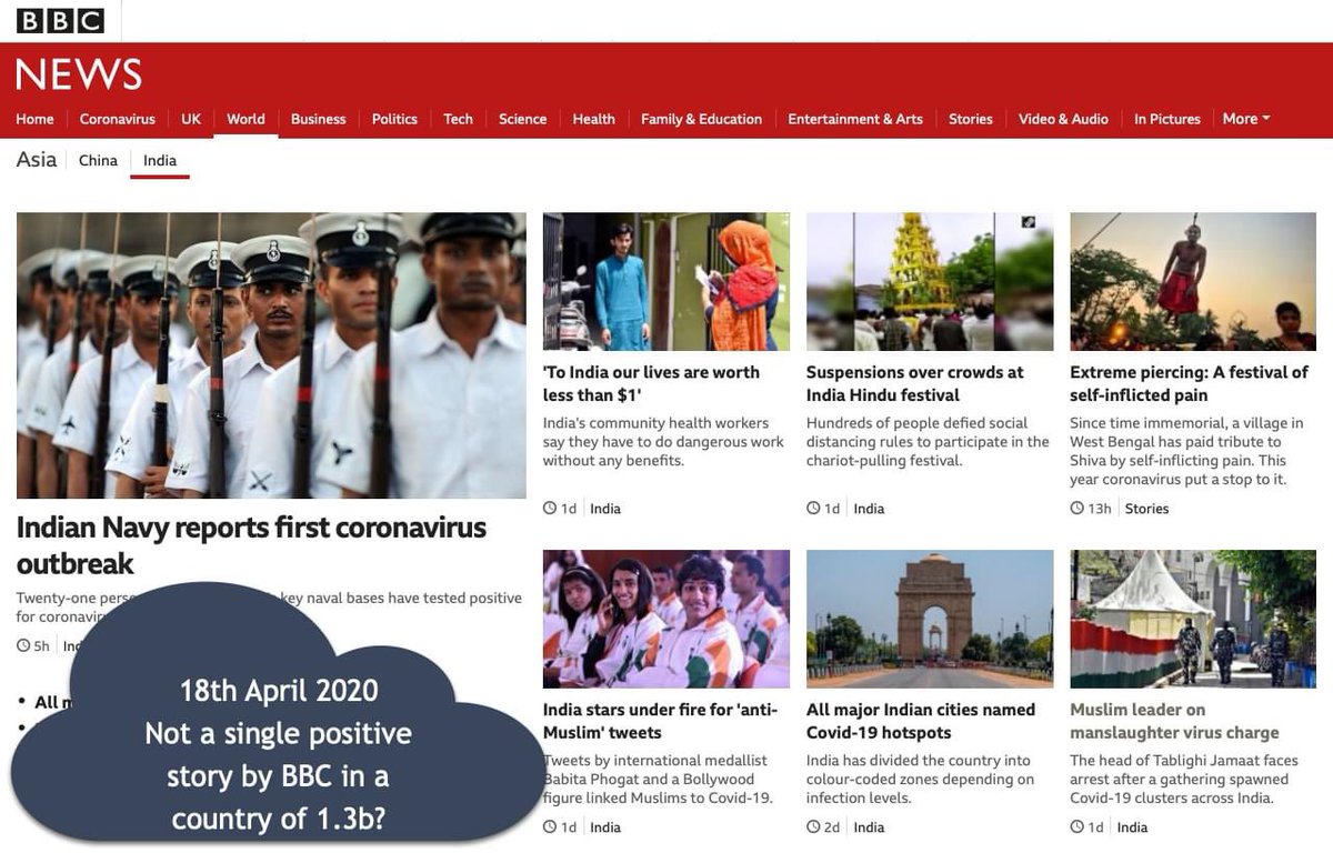 manojladwa's tweet photo. Can’t BBC find anything positive in a country of 1.3bn people? Like every UKcitizen, I’m required by law to pay a licence fee to fund BBC. In return, it’s their majestic duty to remind me daily that Indians are lesser beings with nothing positive to offer. 🙏 eternally grateful. https://t.co/d5HRNMCObG
