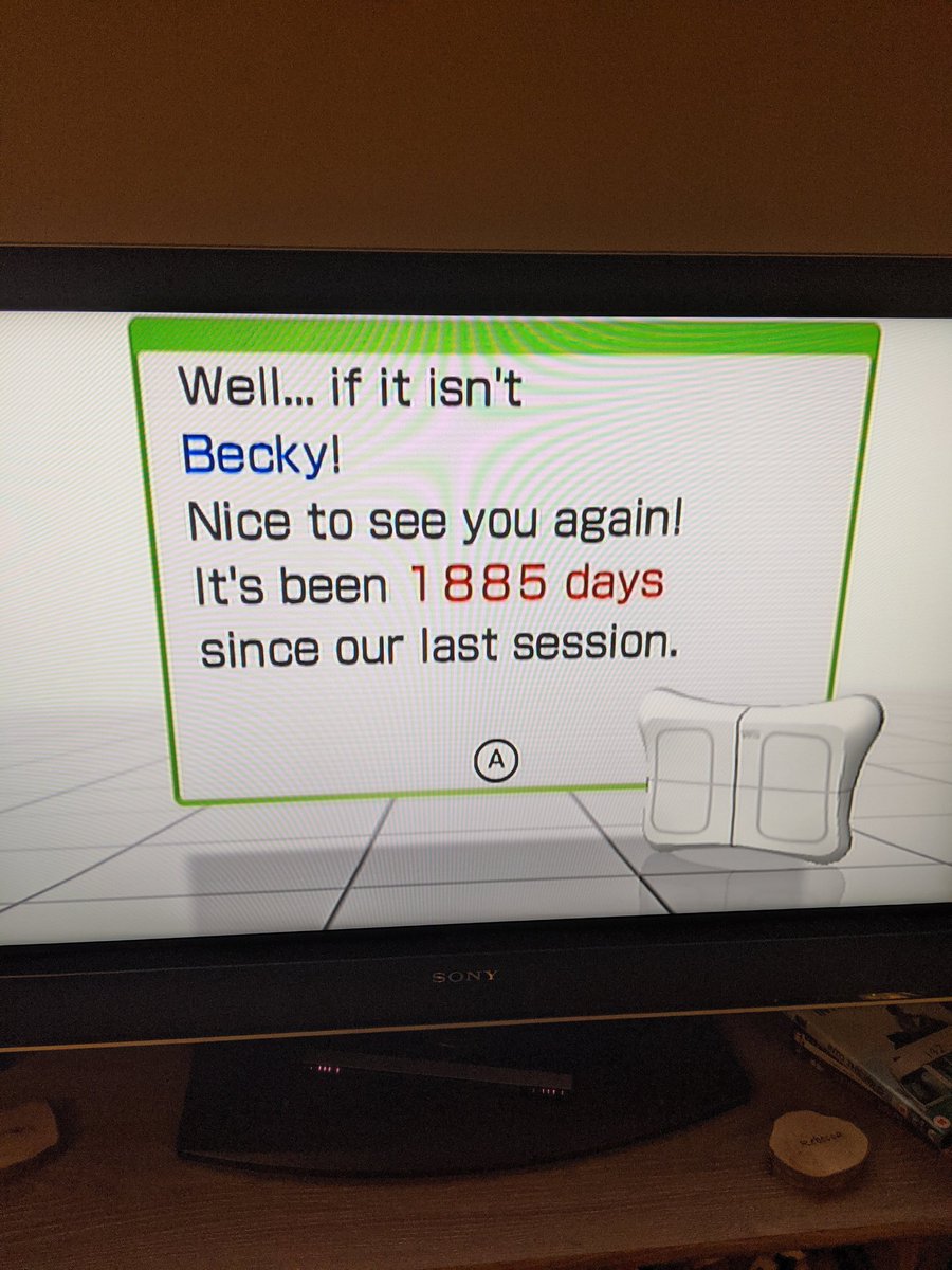 MissBeckyL's tweet photo. Got the old #wiifit out last night. Forgot much much fun it is without realising your doing exercises, #justdance today I think. #keepsmebusy #exercise #Wii #isolationmademedoit https://t.co/3vJZyxWZng