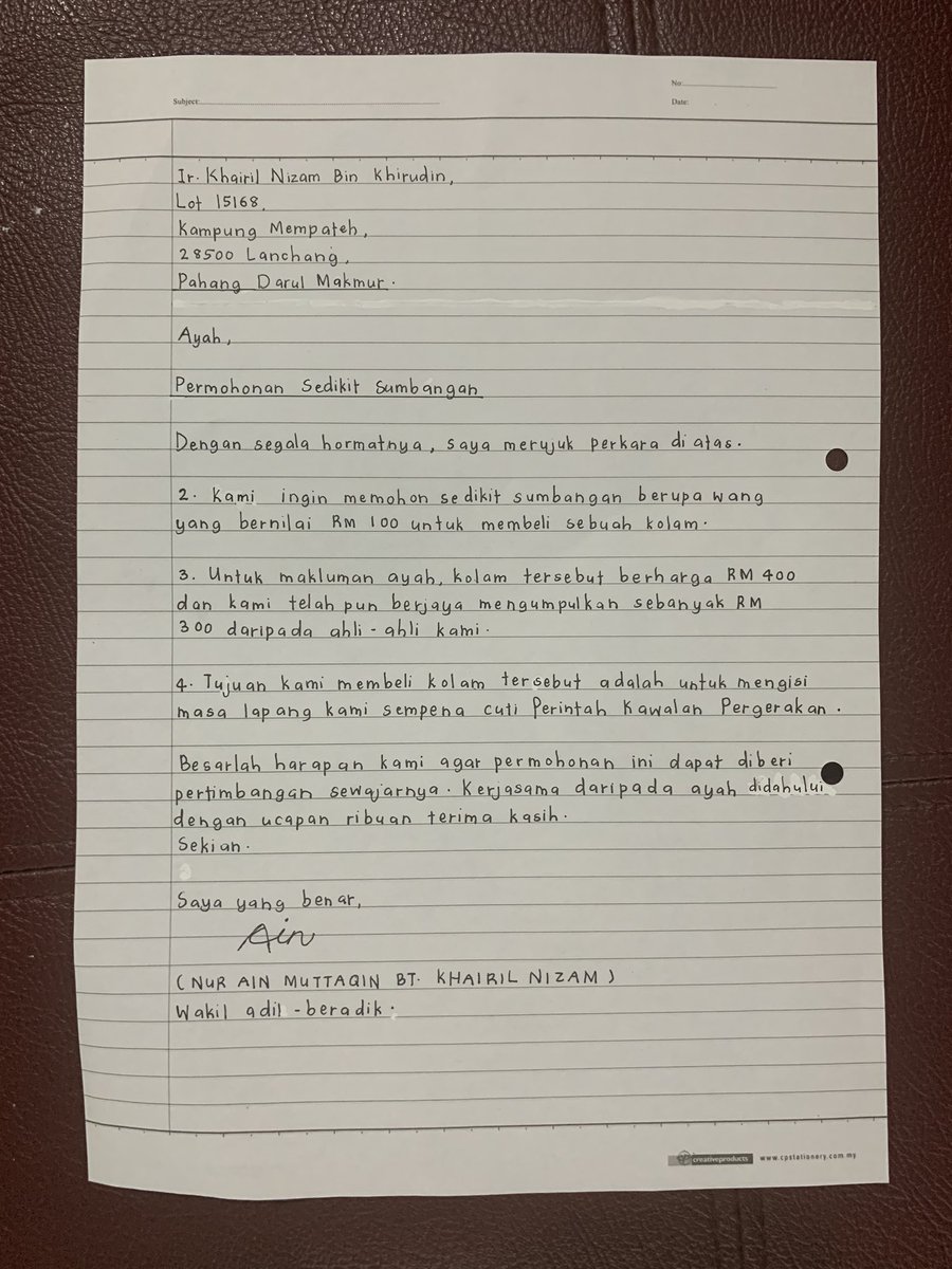 IrKhairilNizam's tweet photo. Anak-anak millennia. Request minta budget dari ayah bersempena PKP.
Ayah masih berbincang dgn Menteri Kewangan aka Bentaraguru utk kelulusan supplementary budget nih 🤣🤣

Dahle permohonan menjelang Ramadhan 

Kalau anda macamana? Nak bagi kelulusan tak 🤣?

#stayhome 
#COVID https://t.co/t5kVbCOWdZ