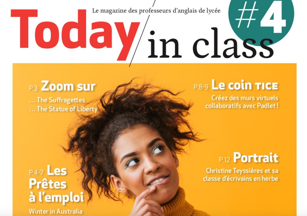 AniellaLEBEAU's tweet photo. Et pour télécharger les 6 premiers magazines #TodayInClass pour les profs d'#anglais en #lycée / #collège, c'est par ici & c'est toujours 💯% gratuit !
Thanks to @emdl_scolaire👉https://t.co/LlhJqVI4kd
#RobertBurns
#TheSuperBowl
#TheSuffragettes
#GameOfThrones
#TheStatueOfLiberty https://t.co/bbKAFvi6us