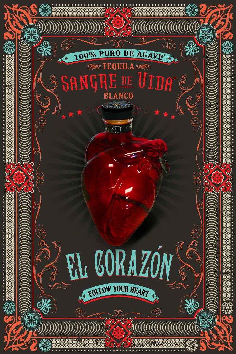 かわいいは鈍器 T Co Ltbd1pkdjq T Co Obw8fqrdpg Sangre De Vida社のテキーラ El Corazon 真っ赤な心臓のボトルはメキシコのビンゴゲームloteria ﾛﾃﾘｱ の27番目のカード 心臓 ハート 愛を意味する El Corazon からインスピレーションを