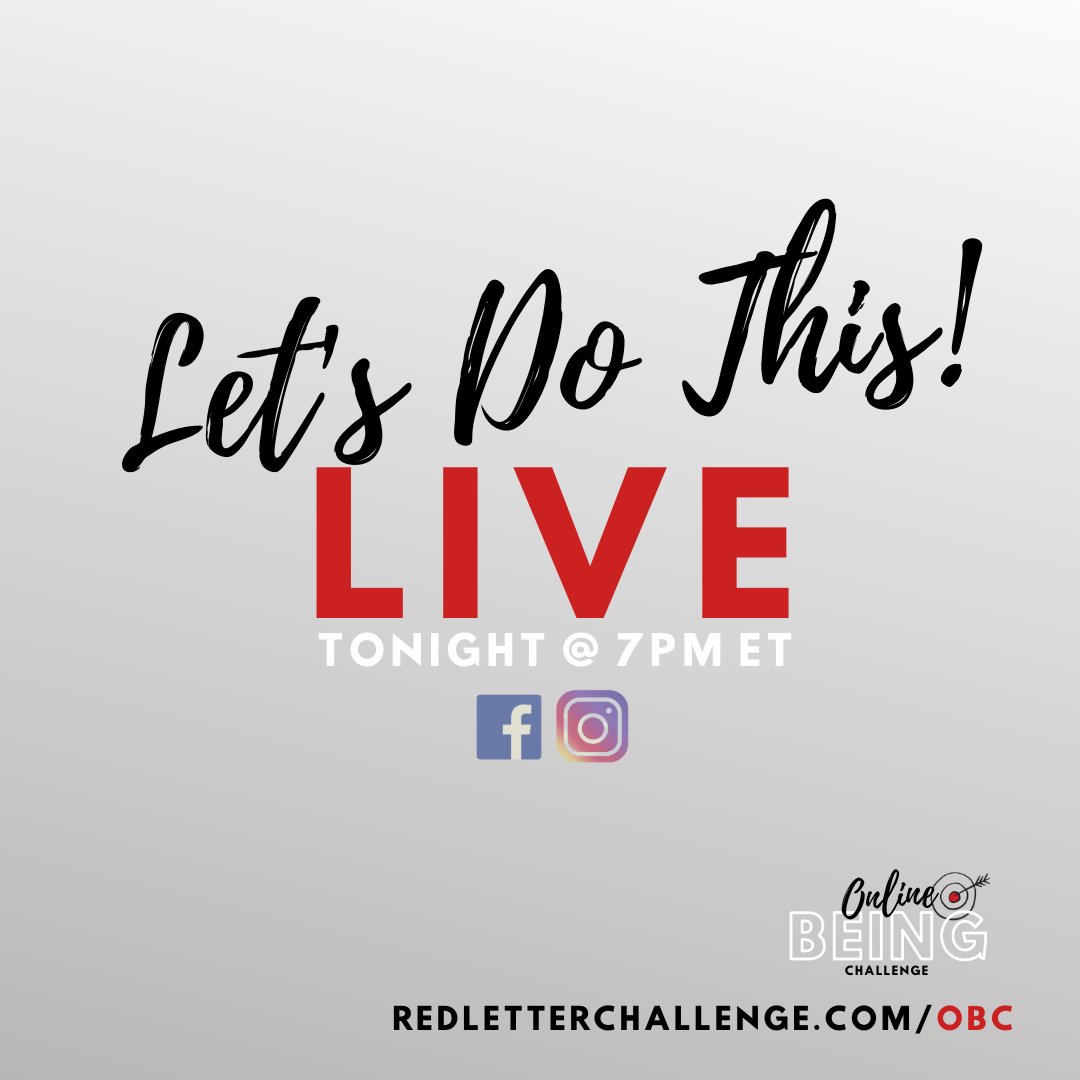 RLC_40's tweet photo. Online BEING Challenge | LIVE tonight at 7pm ET!
•
Join Zach as he kicks off the FREE 43-day Online BEING Challenge! Teaching + Scripture + Challenges + Prizes!
•
#RedLetterChallenge #BEINGChallenge https://t.co/YsFqUYPIxC