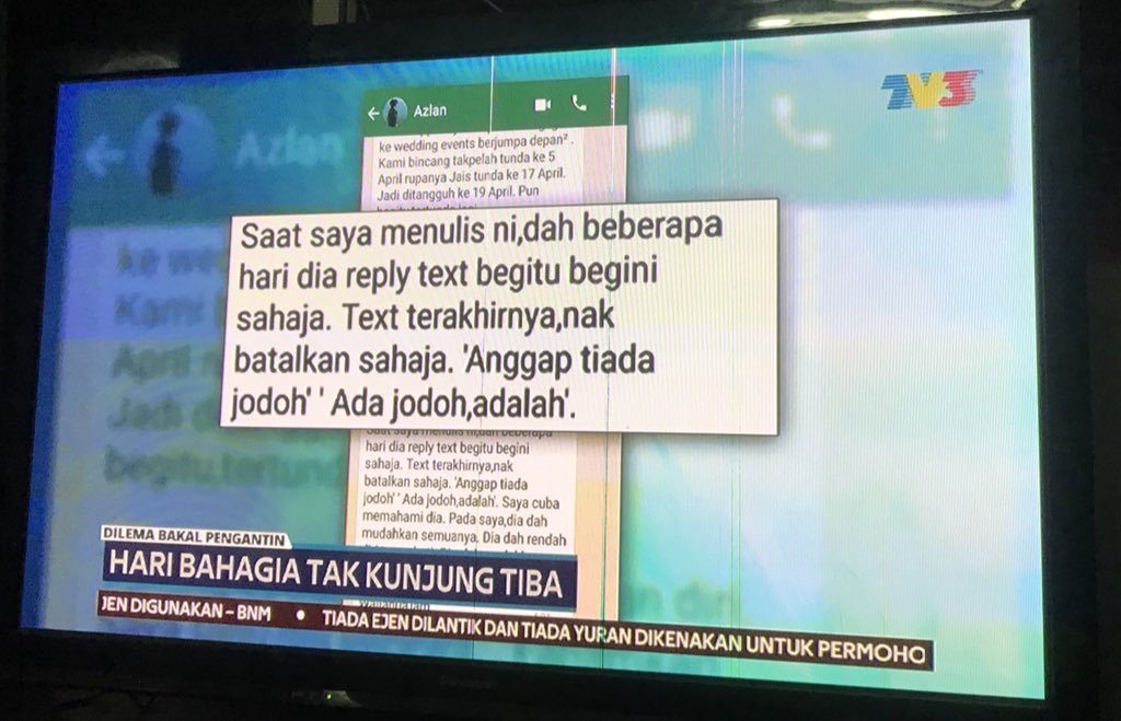 AkeemSharyzal's tweet photo. Kes tak sabar nak kahwin, disebabkan pkp terus putus tunang. Sian gila 😭😭😭 https://t.co/zMSf2yhyKv