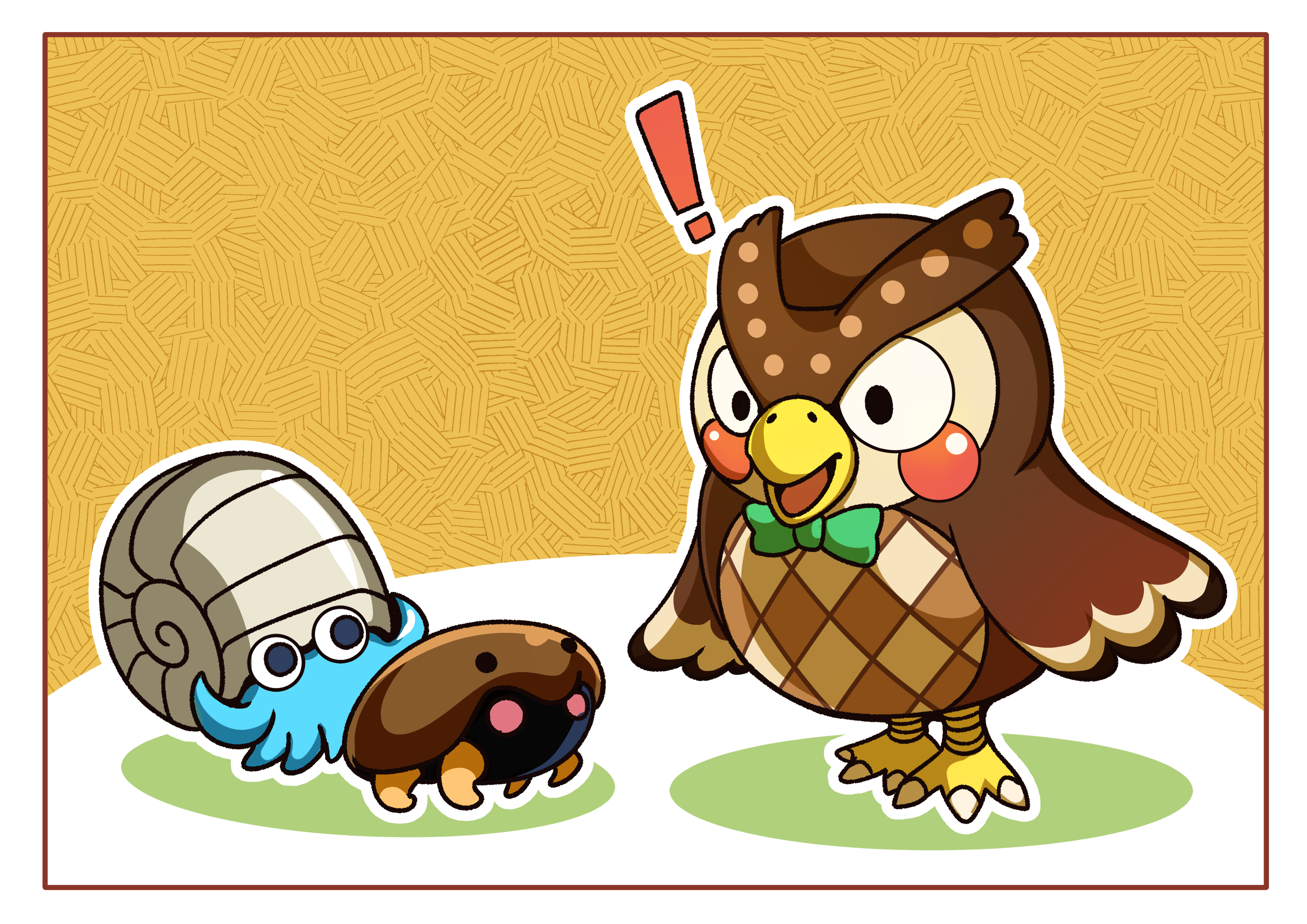 フキダシコットン 1日1枚 Twitterissa Pokemon あつまれどうぶつの森 イラスト フータと生きた化石 T Co Hkolbdtp58 Twitter