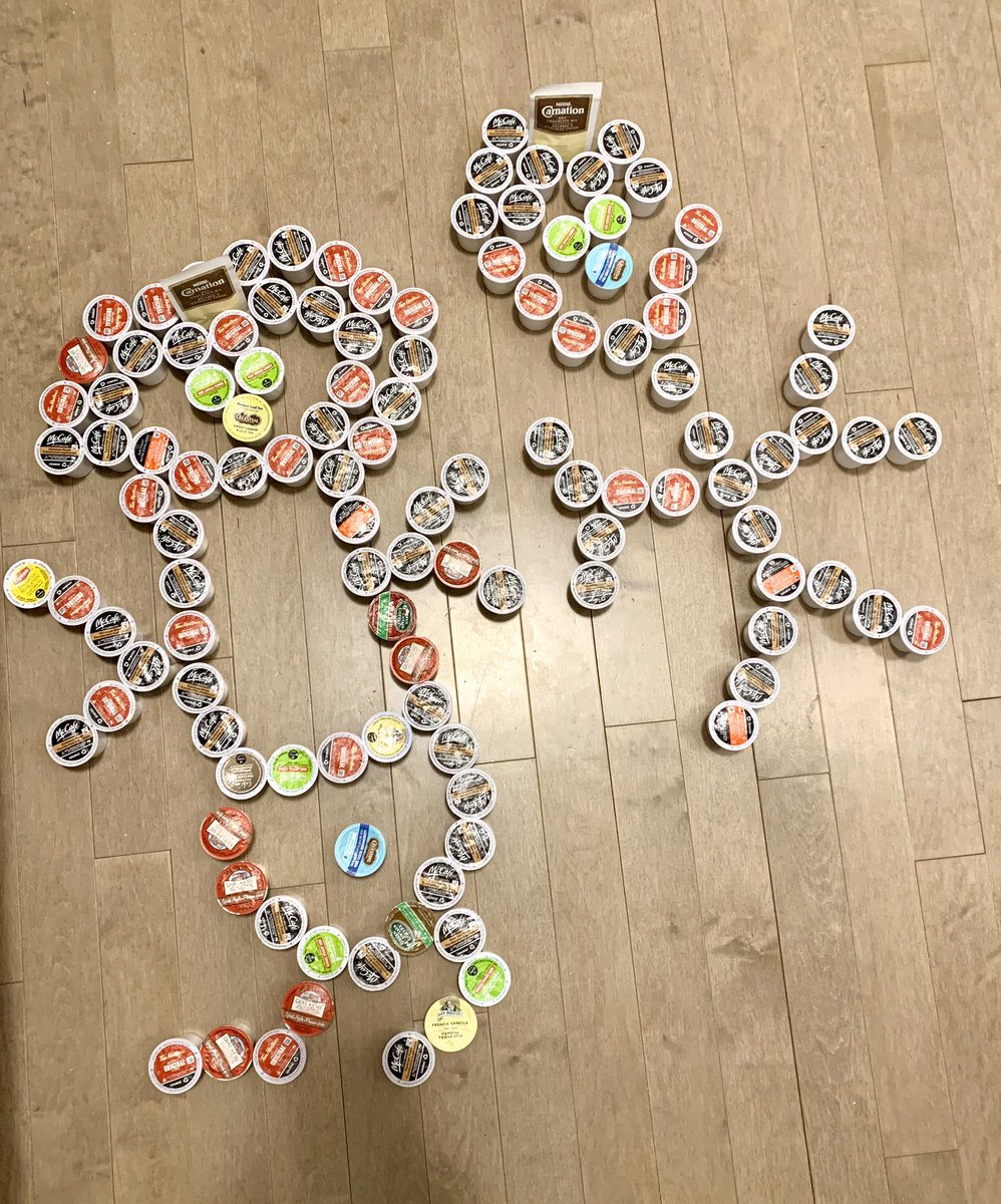 Ms_CFoley's tweet photo. Grandparents- the k-cup edition! Our 5 yr olds’ creative masterpieces this morning 😂❤️ @KeurigCanada @Keurig #SocialDistancing https://t.co/2OnVfqDREj