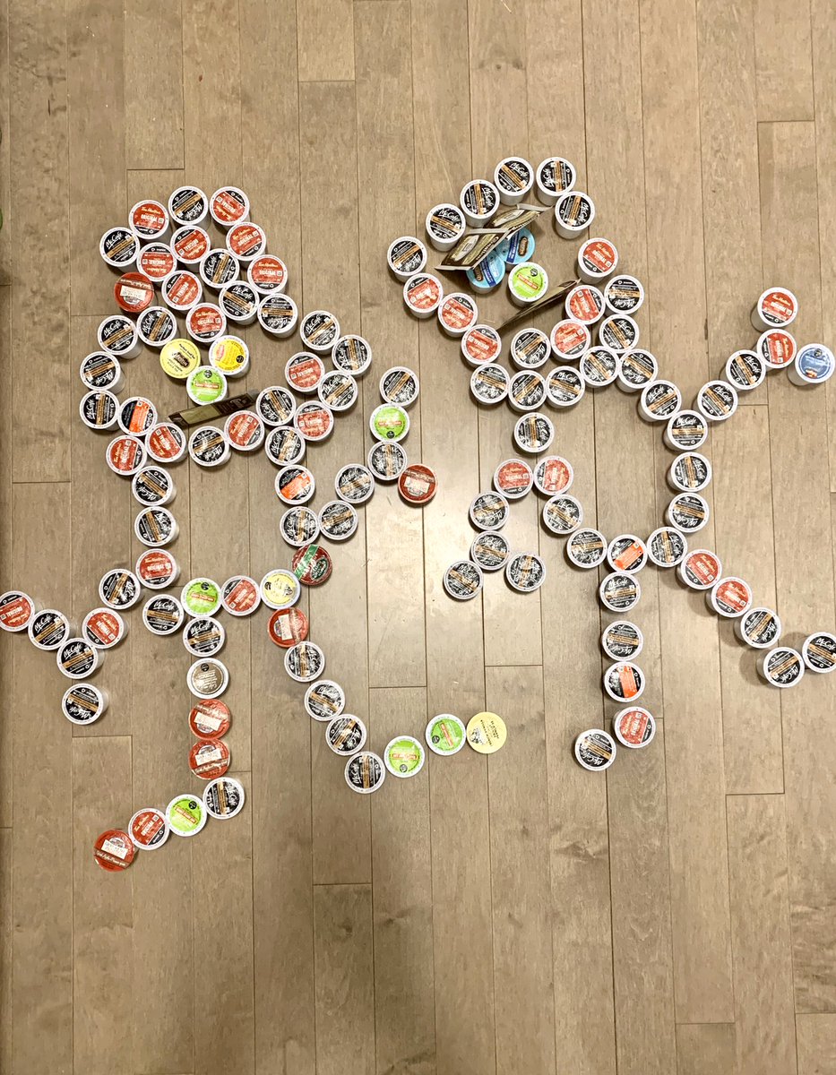 Grandparents- the k-cup edition! Our 5 yr olds’ creative masterpieces this morning 😂❤️ <a href="/Keurig/">Keurig</a>Canada @Keurig #SocialDistancing