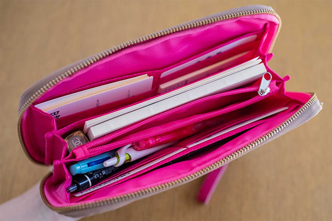 ミナペルホネン ＊ ひきだしポーチ姉 タンバリン navy （ほぼ日手帳） ひきだしポーチ・姉 / ミナ ペルホネン/tambourine（navy） - ひきだし