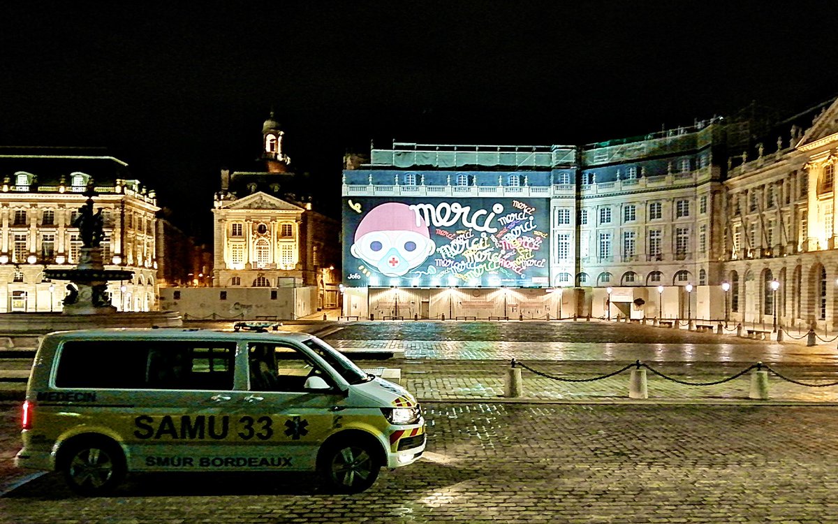 Yann Bubien (@yannbubien) on Twitter photo Cette nuit, le SAMU33, place de la Bourse, devant la fresque de Jofo
🙏🙏🙏🙏🙏🙏🙏🙏🙏🙏🙏🙏🙏
<a href="/CHUBordeaux/">CHU de Bordeaux</a> #Bordeaux #Jofo <a href="/MecenatB/">Mécénat_CHU_Bordeaux</a> <a href="/clairecombes1/">claire combes</a> <a href="/Bordeaux/">Bordeaux</a> <a href="/SUdF_Officiel/">Samu-Urgences France</a>
🙏🙏🙏🙏🙏🙏🙏🙏🙏🙏🙏🙏🙏 Cette nuit, le SAMU33, place de la Bourse, devant la fresque de Jofo
🙏🙏🙏🙏🙏🙏🙏🙏🙏🙏🙏🙏🙏
<a href="/CHUBordeaux/">CHU de Bordeaux</a> #Bordeaux #Jofo <a href="/MecenatB/">Mécénat_CHU_Bordeaux</a> <a href="/clairecombes1/">claire combes</a> <a href="/Bordeaux/">Bordeaux</a> <a href="/SUdF_Officiel/">Samu-Urgences France</a>
🙏🙏🙏🙏🙏🙏🙏🙏🙏🙏🙏🙏🙏
