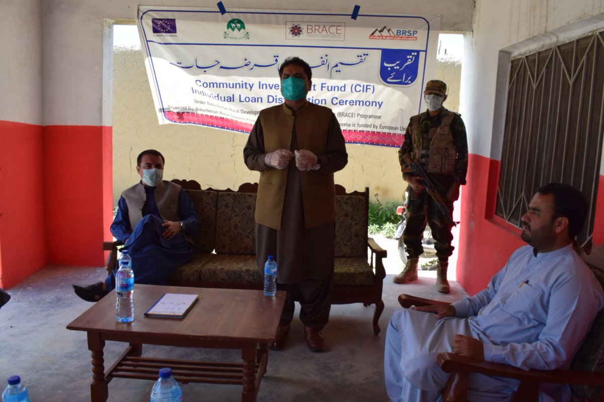 BRSP_Pakistan's tweet photo. 🇵🇰🇪🇺 BRSP under @EUPakistan funded #BRACEProgramme distributed Community Investment Fund (CIF) loan ATMs to the poor beneficiaries in UC #Villa district #Duki. The loan amount is supposed to be an aid to investment in a productive business. 
@AKaminara @dpr_gob @OfficialDGISPR https://t.co/M058orl156