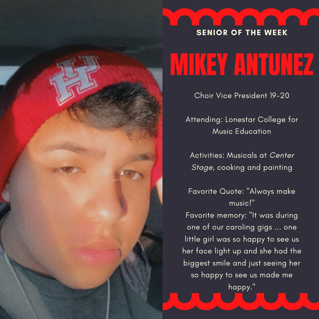 Happy Senior [Sunday] to our very own Choir VP, Mikey Antunez! We are so proud of you, Mikey!! <a href="/PorterSpartans/">Porter HS</a> <a href="/newcaneyisd/">New Caney ISD</a> #choirvp #seniorsaturday #butitissunday #weloveourseniors