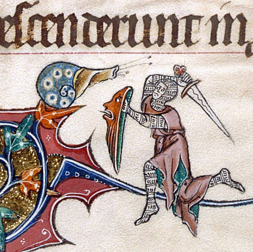 Medieval marginalia of knights fighting snails have had a weird heyday on the internet, but did you know that the motif was mostly a brief 20-year fad from 1290 to 1310? They were a kind of medieval meme!(BL, MS Additional 49622, f. 193v)  #MedievalTwitter
