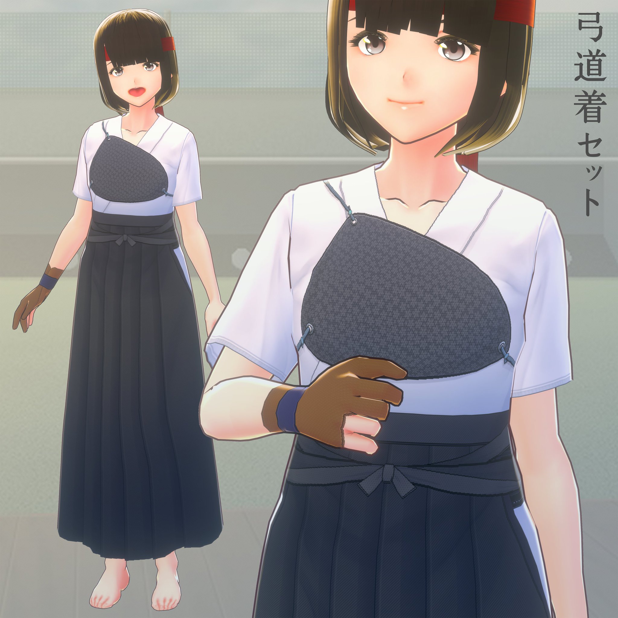 弓道 弓道着セット 上衣 弓道着 6点セット女性用 セット弓道着 足袋 袴 初心者向セット内容