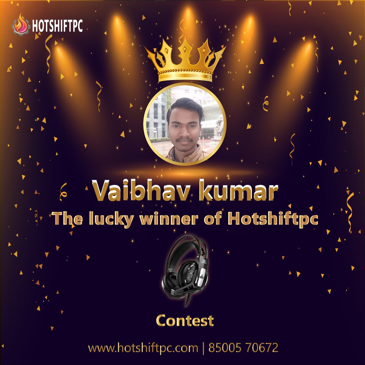 HotShiftPC's tweet photo. Cheers Vaibahv on winning the (AntESports Headphone.)
A big thank you to all who participated. More contest coming up soon! Stay tuned.
#contestalert #winner #antesports #quarantine #winhotshiftpc #hotshiftpc #lowestpriceguarentee #congrats #indiangamers https://t.co/pDCtP7vdl6