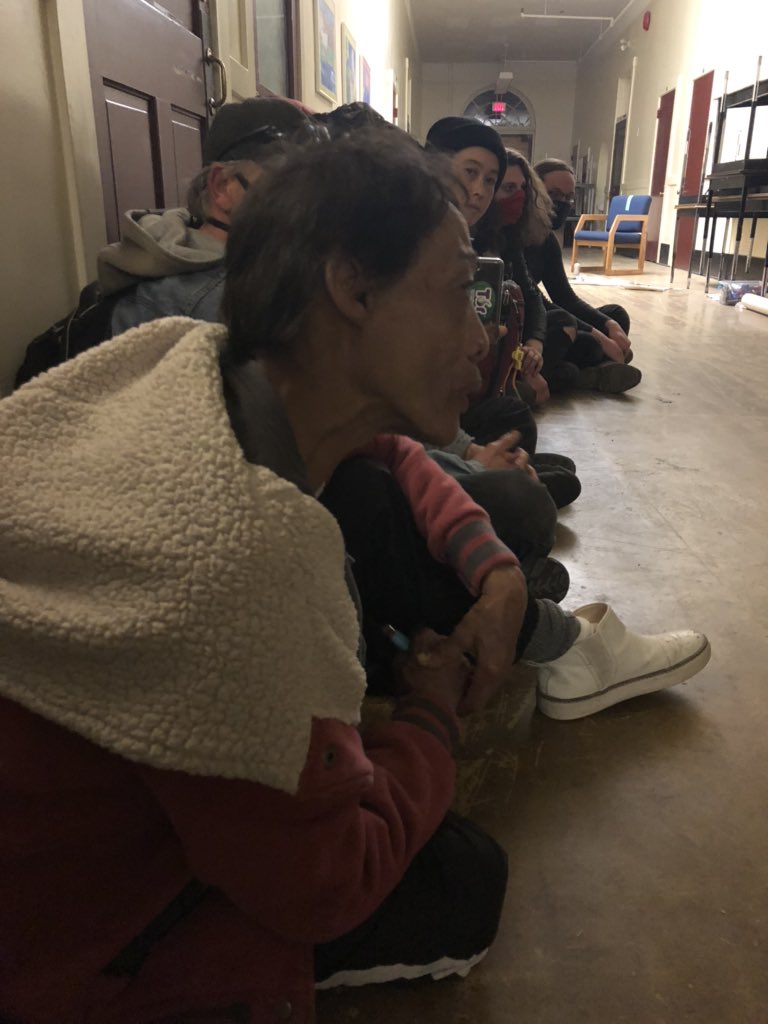 stopdisplacemnt's tweet photo. Karen says “Trudeau says there’s hotels for the poor but is a lie. This is Trudeau’s truth. The VPD evicting us from the Stewart Squat is Trudeau’s truth” https://t.co/Nc9NMo6Bq9