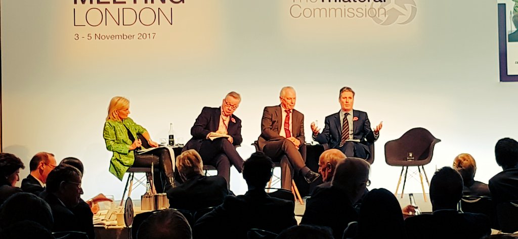 "Lively discussion this morning @ Trilateral Commission. Different points of view is an understatement: different visions for Britain!" Keir Starmer 04/11/2017