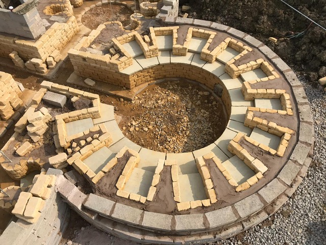 MidBarrow's tweet photo. Last year , this was the progress of the build, this is Willow chamber, the seat and first niche shelf are complete. The odd stone built into the wall, was dug out of the ground after catching it with a plough several years ago! #roundbarrow #ruralfuneralvenue #cremationashes https://t.co/6fvBwCZCCK