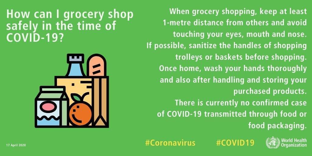 Eleclean_eu's tweet photo. Although it is not sure about being transmitted through grocery packing, we can use #ELECLEAN to spray on purchased grocery items. 
Much safe than alcohol and chlorine based sanitizer.

Don’t you know the difference? Check 👇
❇️ https://t.co/LjOwWX6WVD 

#covid19 #WHO https://t.co/mgrOLhyO7r