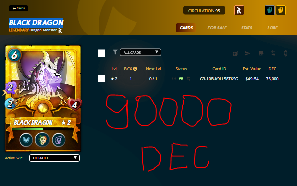 Andruto2's tweet photo. Sell GOLD BLACK DRAGON 2 LVL (1 BCX) for 90 000 $DEC

#hive #hivegames #games #crypto #cryptogames #posh #promohive #promogames #contest #gamecontest  @splinterlands #splinterlands $HIVE #giveaway 

https://t.co/zcK7HCYYq1 https://t.co/mNNGC2M1py