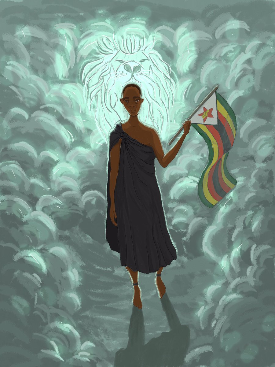 WynonaMutisi's tweet photo. I did this about a week ago for a publication and my sister, @nadimutisi ,this morning was like, “you really should have posted this for Independence Day yesterday”. I am thankful for the females too who brought us freedom🇿🇼 #MbuyaNehanda 
#ZimbabweAt40 #ZimAt40 #Zim #Zim40 https://t.co/neLksvNDsl