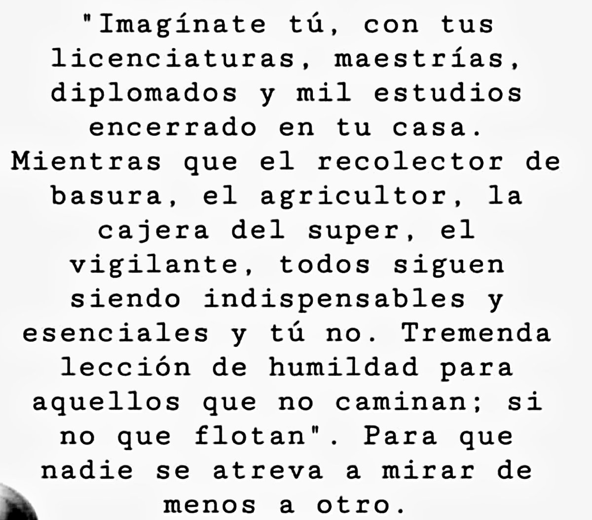 LuisCastroTV's tweet photo. Las lecciones que deja la cuarentena. https://t.co/LKeMBzwCsK