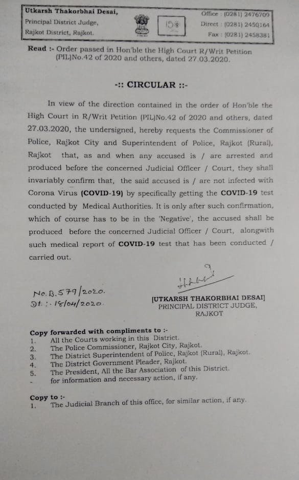drmukeshv's tweet photo. Compulsory covid test before producing an accused before judge, but not before surgery .   Why ? @RemaNagarajan https://t.co/t49T6ILgx6