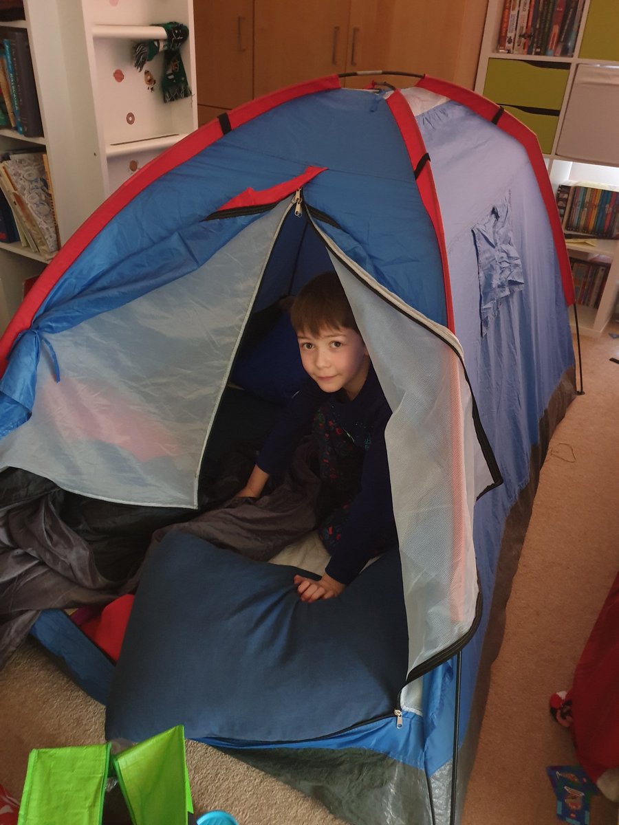 Ben waking up from his #SESSleepOut inside @104thENEScouts #thegreatindoors . Apparently his sister snores!!!