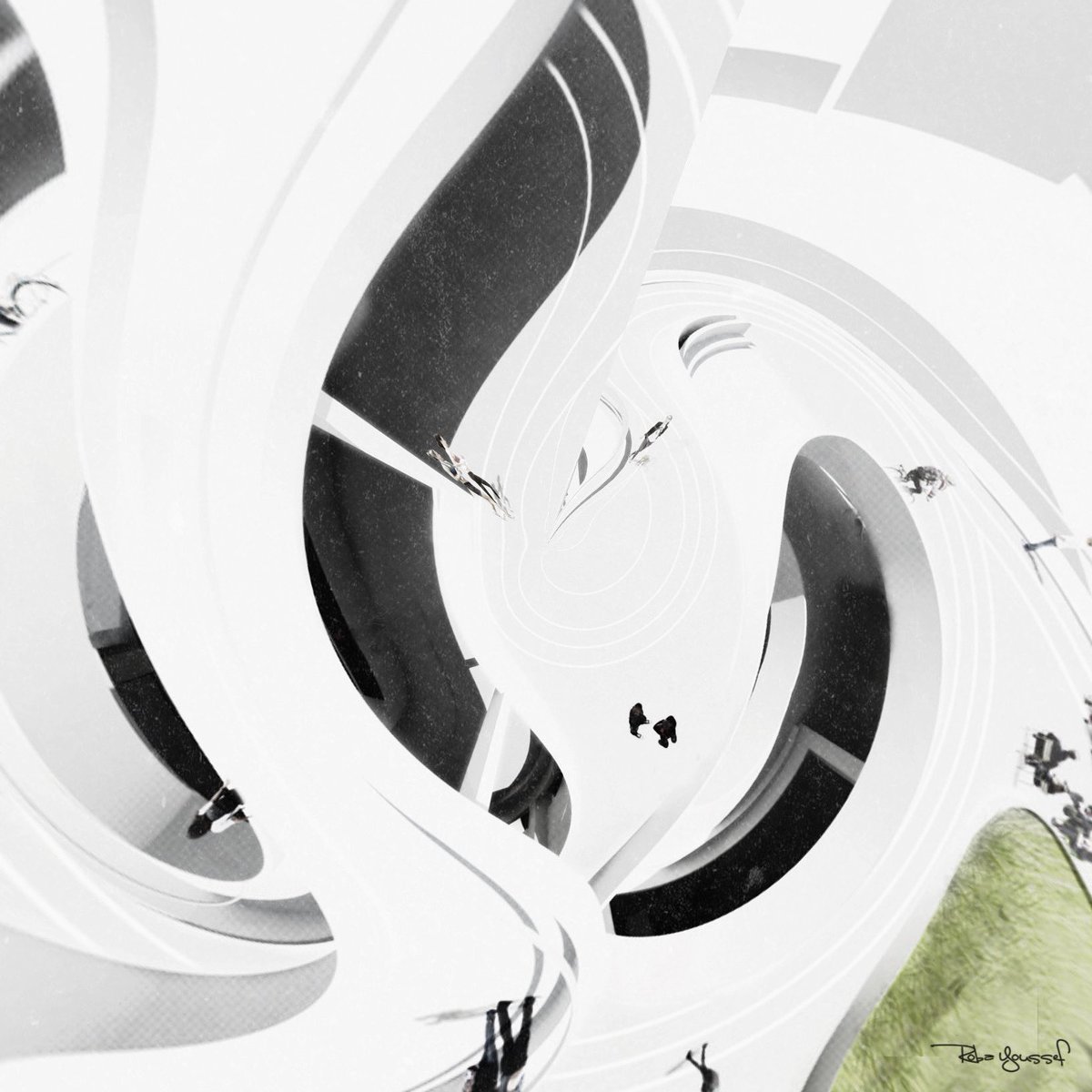 RobaYoussef's tweet photo. 🧤”Organic Users” a conceptual project which I did to show how users experience organic shapes within in outdoor/indoor relation ... following curvilinear path/lines ... #myfirmfromhome #sustainabledesign #architecturedaily #interior #linesbyrobayoussef https://t.co/0DG2Vbem1U