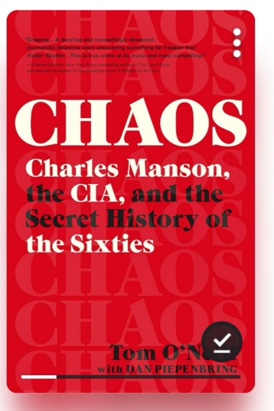chrisbacula's tweet photo. I was bored yesterday so I bought this awesome book! #chaoscharlesmanson #tomoneill https://t.co/inmEScYVFI