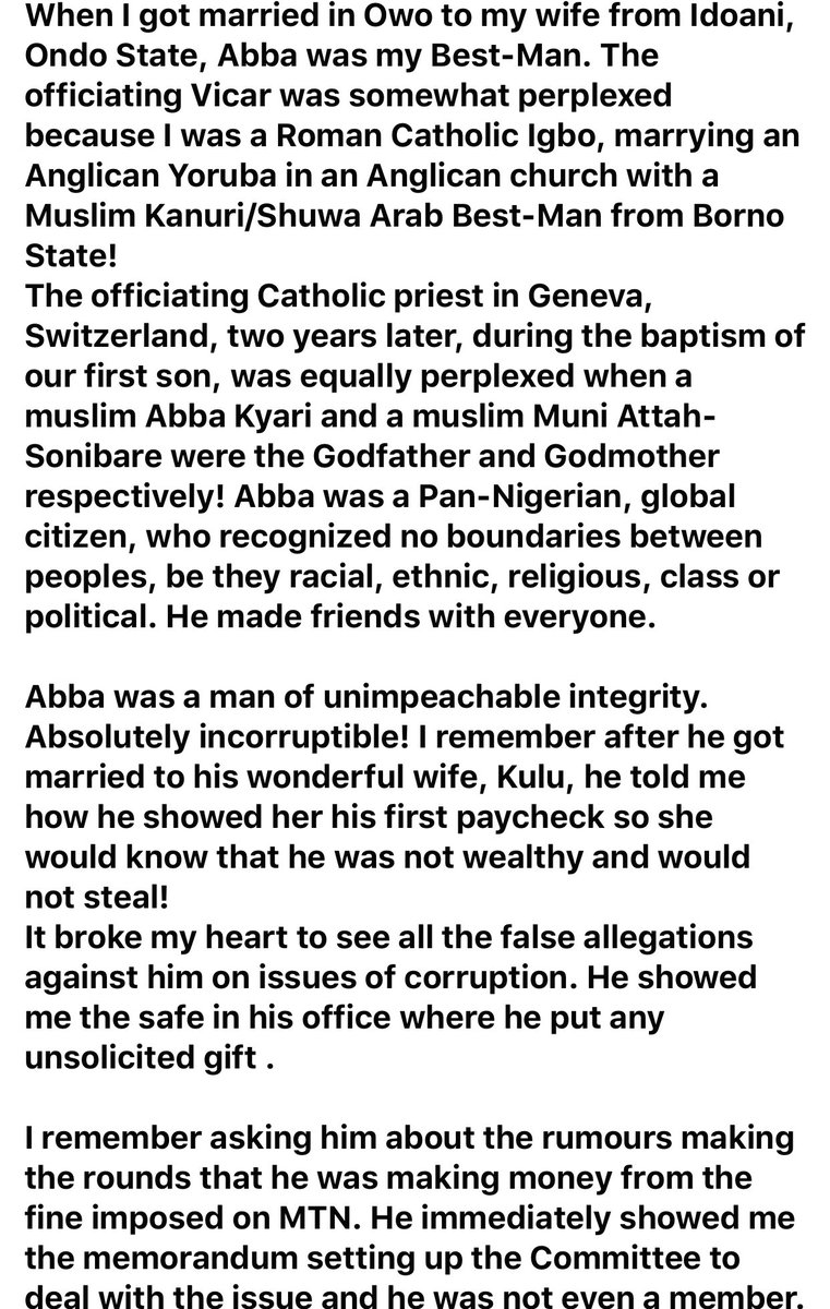 MP_Muye's tweet photo. Whatever you will do today, read This piece by Minister of Foreign Affairs, @GeoffreyOnyeama 

Tribute to Kyari: The Best Man https://t.co/X4MCOUqoaJ