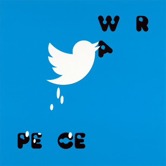 Ica Auf Twitter Proposal For A Peace Poster Sees The Twitter Logo Bird Shitting On And Turning Peace Into War With This Work Frances Stark Sought To Respond To Donald Trump And