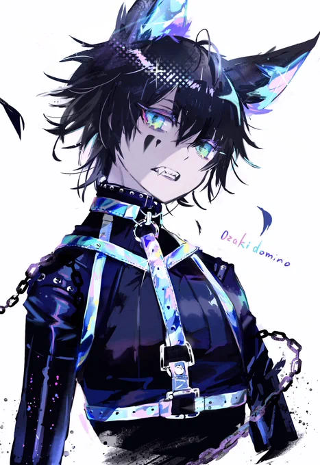 息抜きのイラスト
ホログラフィックのボンデージが描きたかった

#オリジナル #ケモ耳 