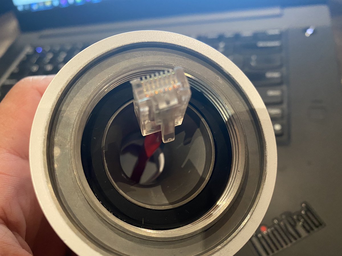 There’s a multi-directional base on it and a gland (not in shots) to pass the cable through and keep the weather out of. Material is a really solid metal (no plastics) and tolerances are pretty tight (almost couldn’t get the RJ45 shielding through).