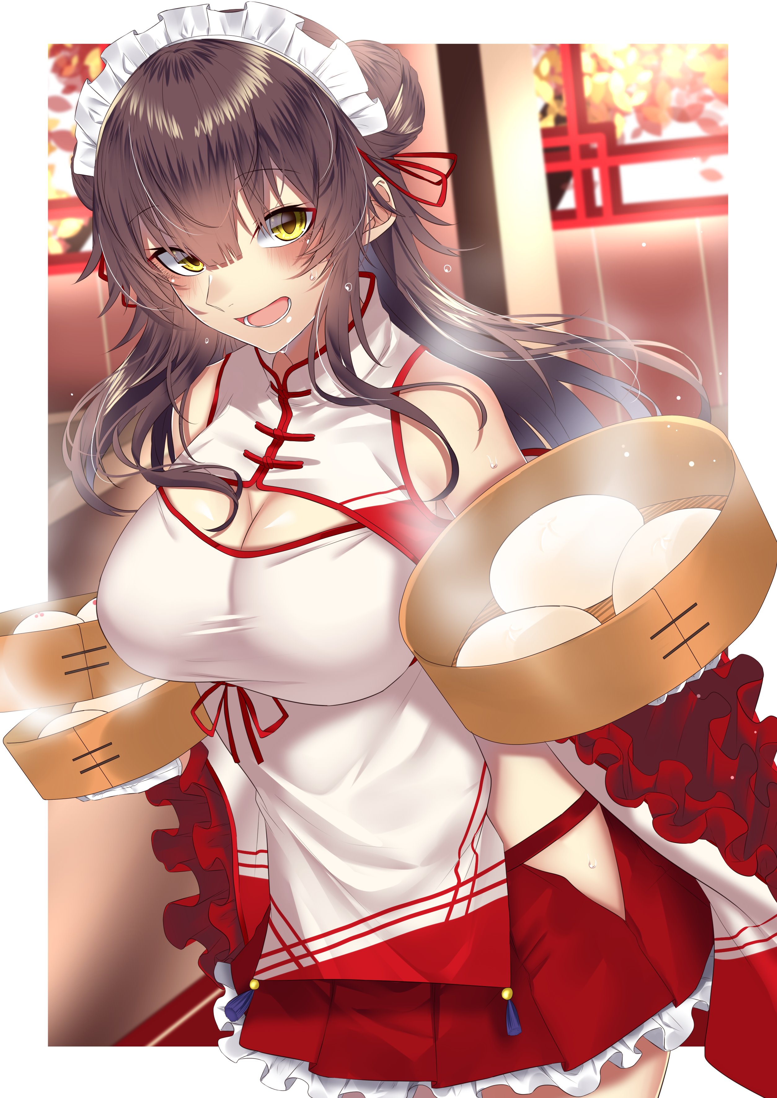 チャーム ✳花魁 鬼姫 猫ちゃん✳牡丹リボン×鈴✳妖艶な和風