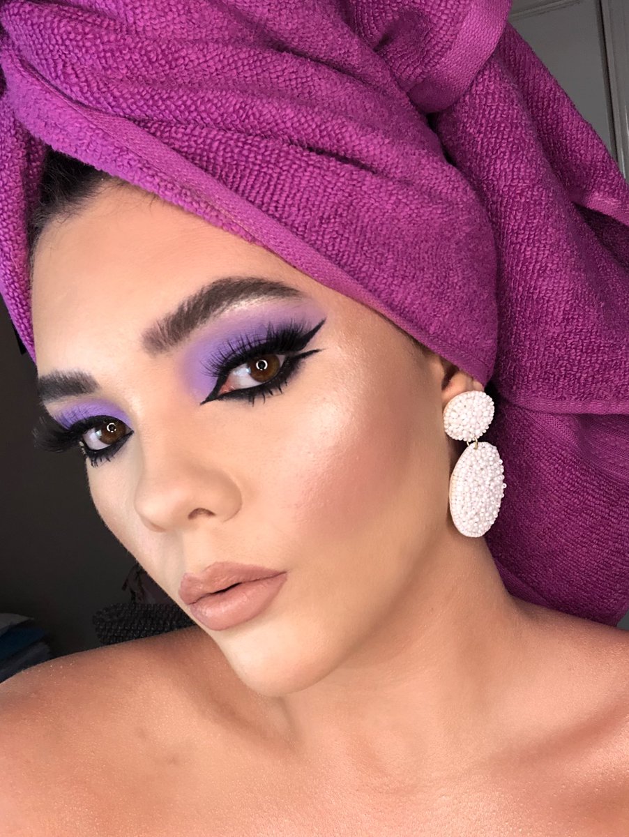 Unleash the crayons 💜 #makeup #purple #lashes #liner #colour #nyx #primalashes